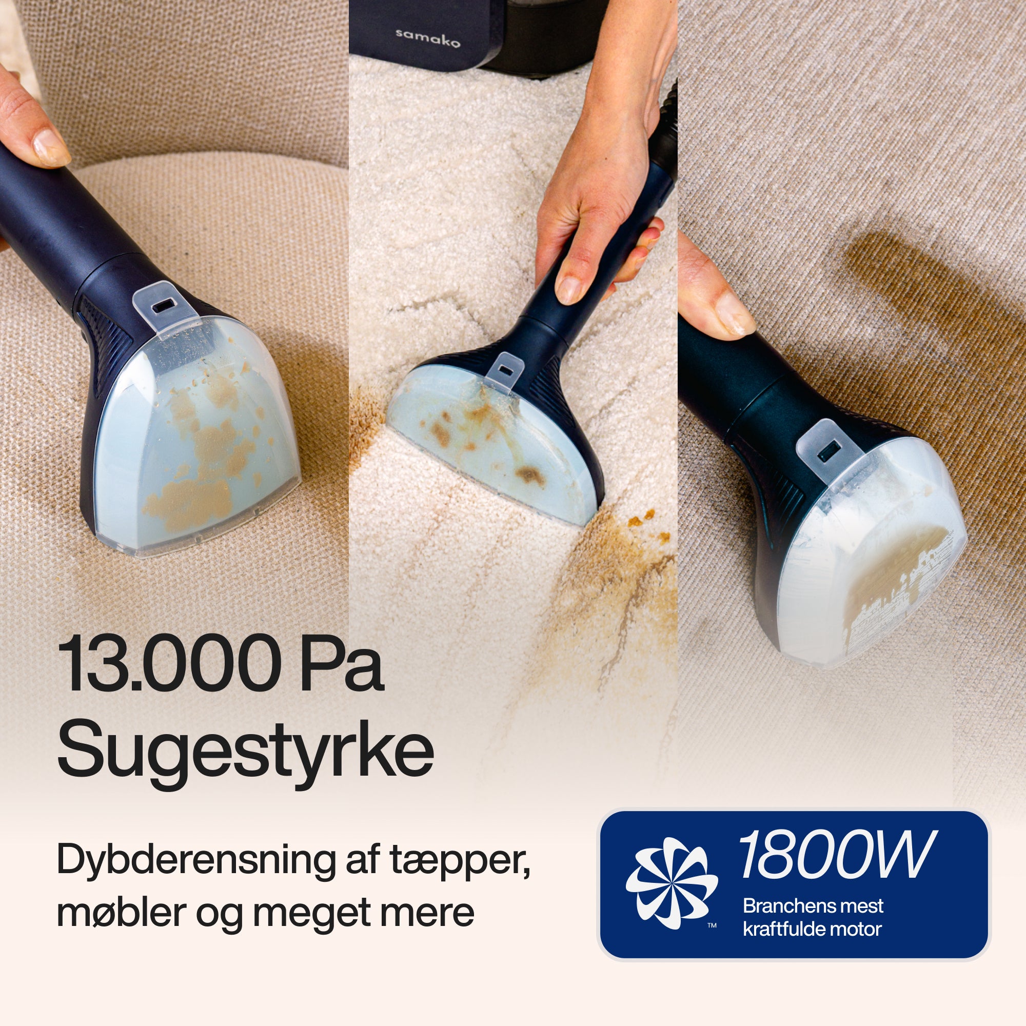 Pletfjerner PowerClean Pro - Damp & Varmt vand