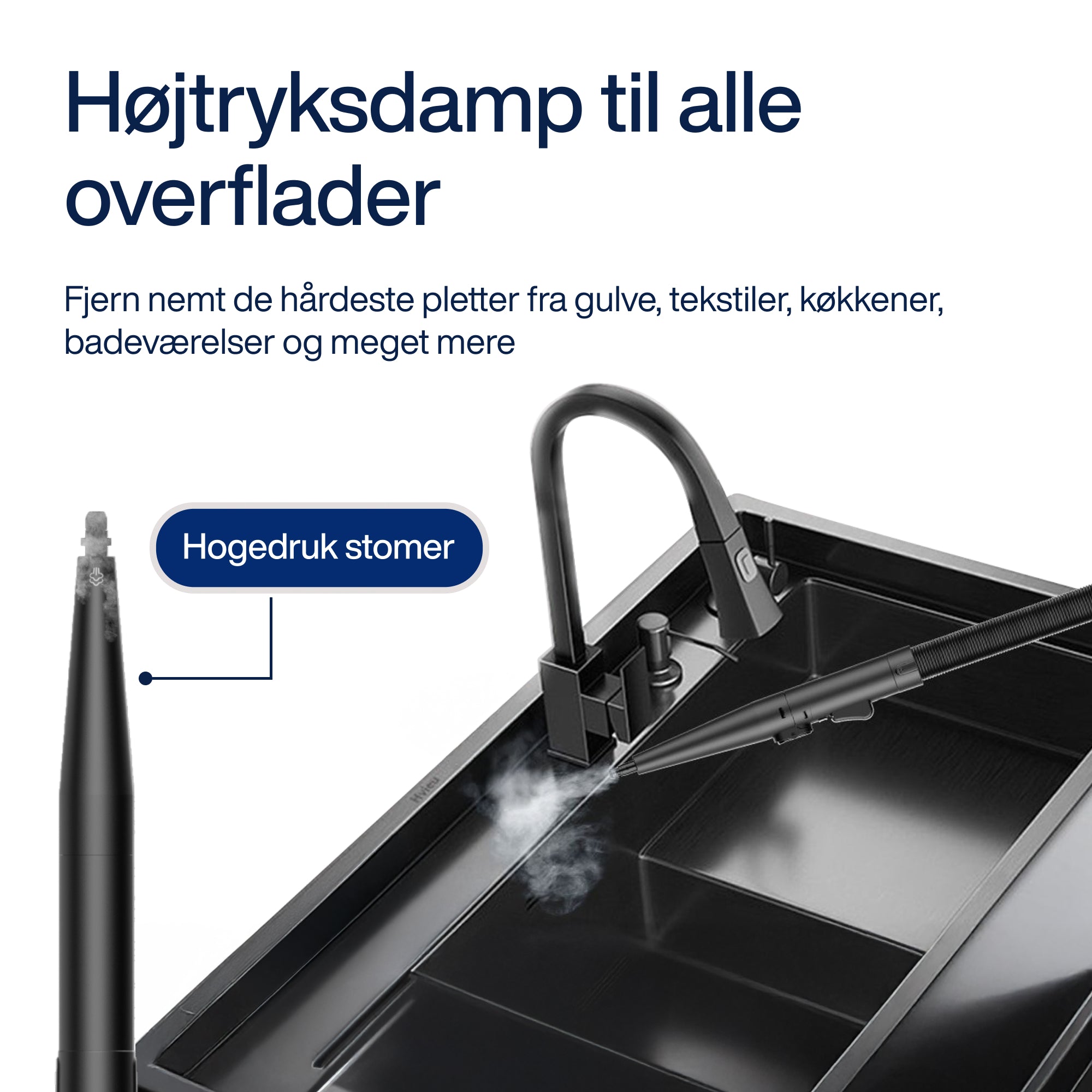 Pletfjerner PowerClean Pro - Damp & Varmt vand